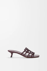 Petal Anagram Slide In Rhinestone-embellished Suede