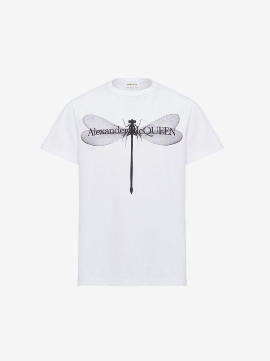 Men's Dragonfly T-shirt in White/black