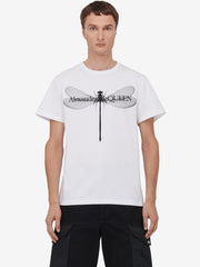 Men's Dragonfly T-shirt in White/black