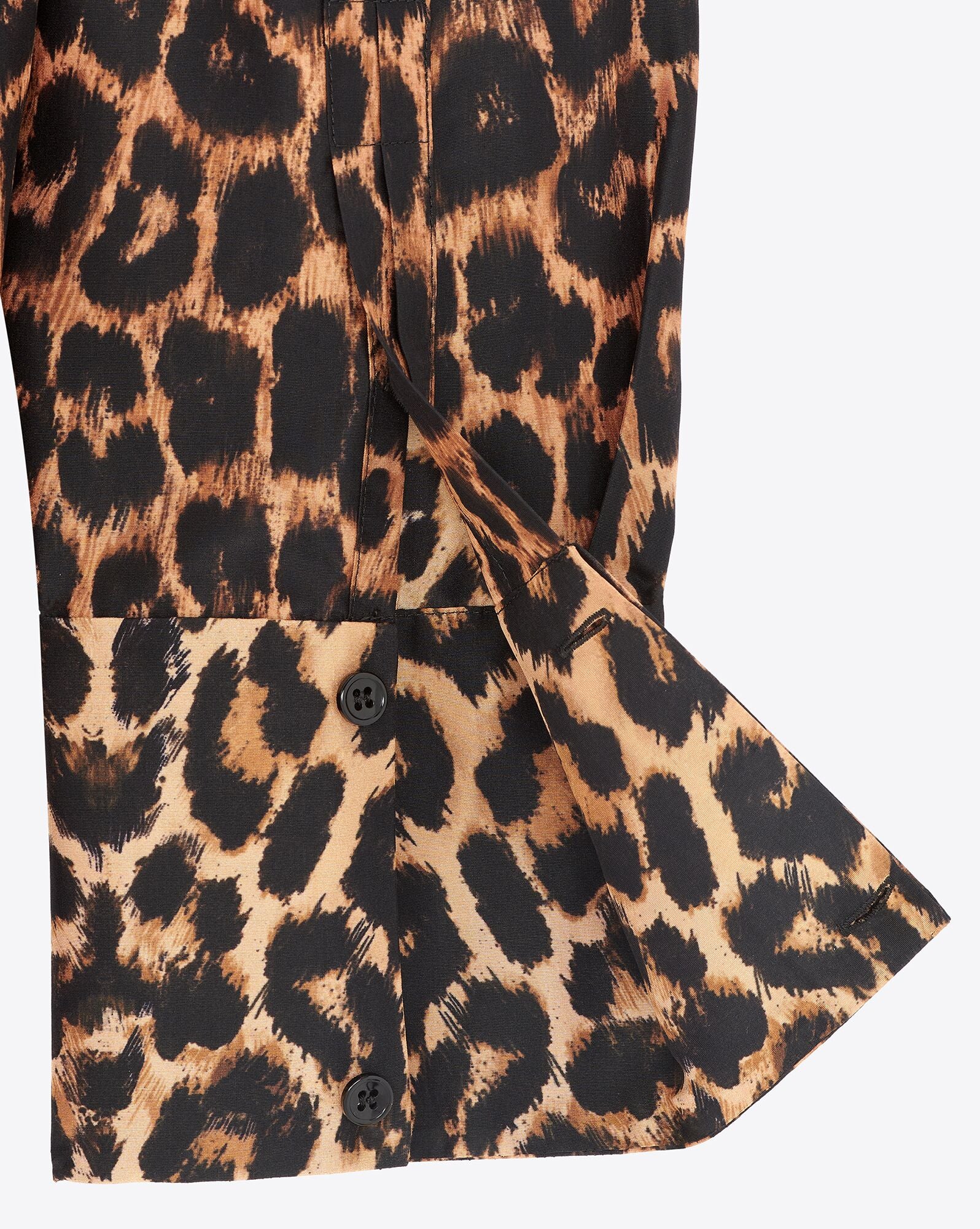 Oversized Shirt In Leopard Silk Taffeta