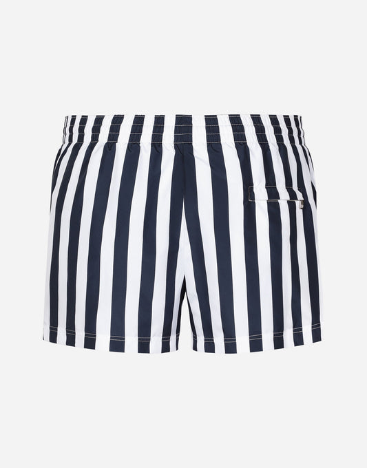 Swim Shorts With Vertical-Stripe Print