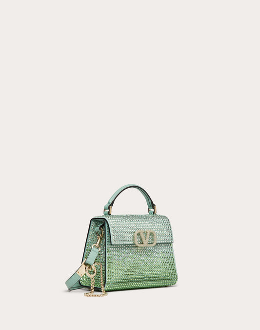 Mini Vsling Handbag With Rhinestones