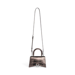 Women's Hourglass Xs Handbag Metallized Crocodile Embossed In Bronze