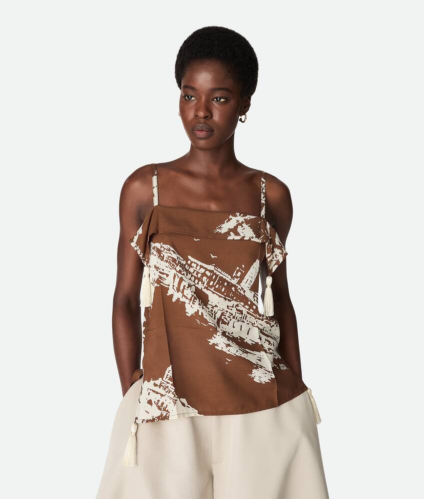 Italian Postcard Silk Top