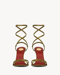 Opyum Sandals In Satin Crepe