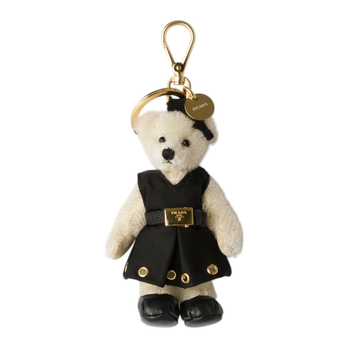 Teddy Bag Charm With Metal Ring