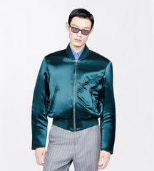 Vintage Acetate Bomber With Biker Details