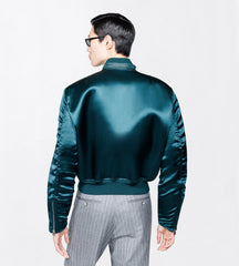 Vintage Acetate Bomber With Biker Details