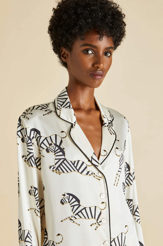 Lila Zebedee Ivory Pyjama Set