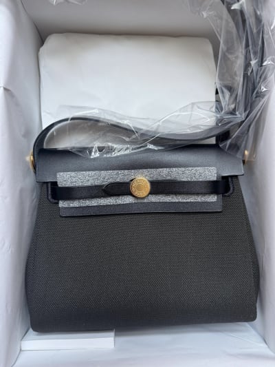 Mini Herbag Black/Dark Bronze GHW K