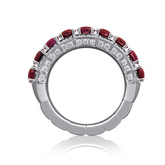 Xpandable™ diamond and ruby ring