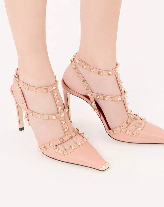 Rockstud Kidskin Pumps 100Mm