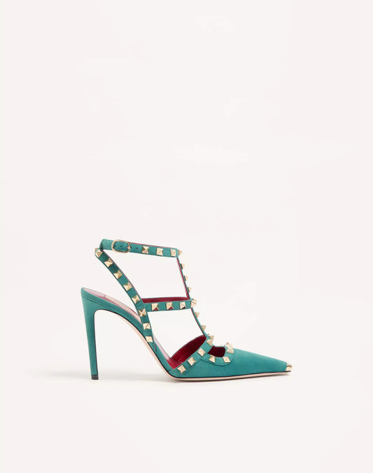 Rockstud Suede Pumps 100mm