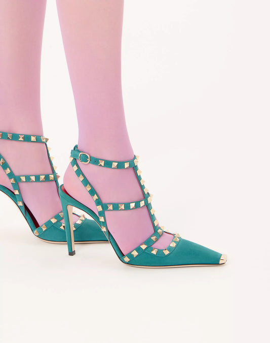 Rockstud Suede Pumps 100mm