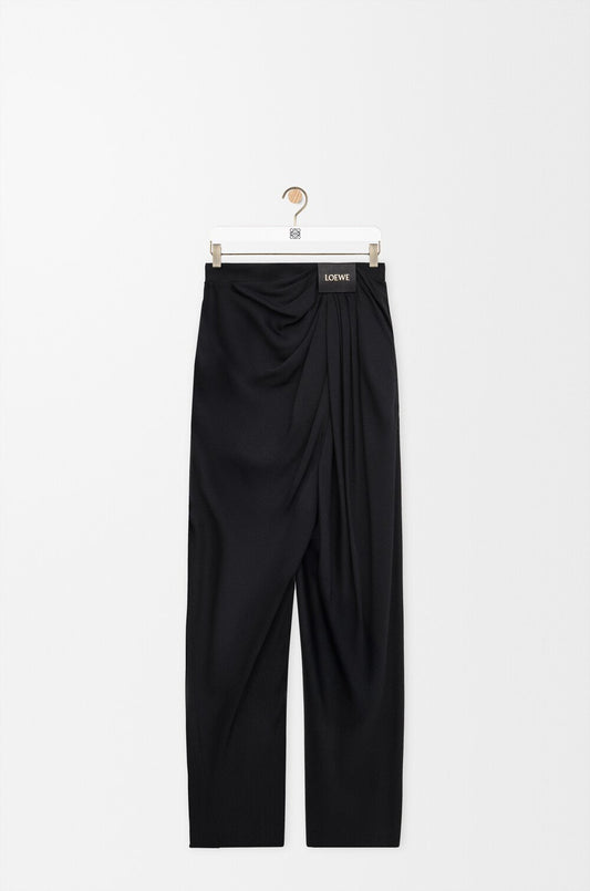 Draped Trousers In Silk