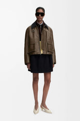 Short Parka In Nappa Lambskin