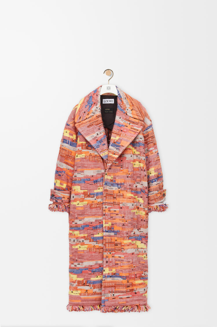 Coat In Wool Blend Jacquard