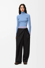 Draped Trousers In Wool