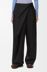 Draped Trousers In Wool