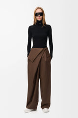 Draped Trousers In Wool