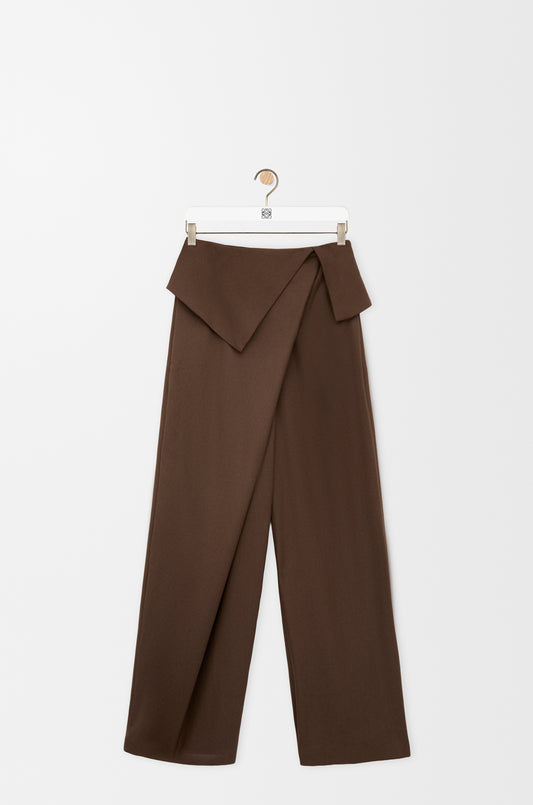 Draped Trousers In Wool