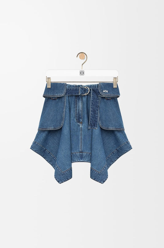 Cargo Skirt In Denim