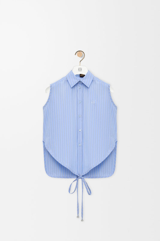 Sleeveless Shirt In Cotton