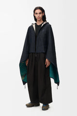 Quilted Poncho In Technical Shell
