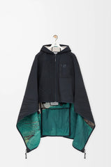 Quilted Poncho In Technical Shell