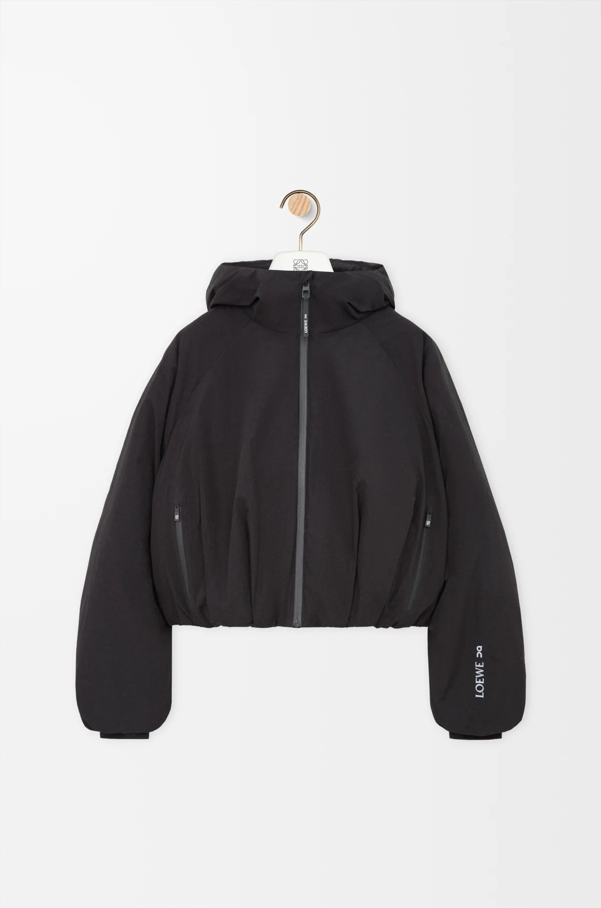 Cropped Puffer Jacket In Technical Shell