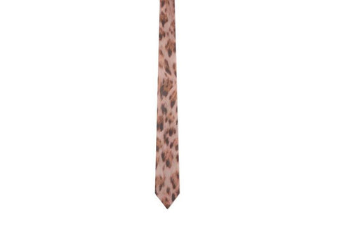Cheetah Crepe De Chine Tie