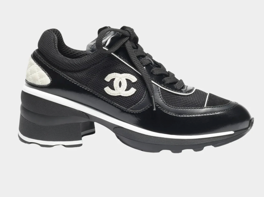 Chanel CC High-Top Trainer / Heel Sneaker