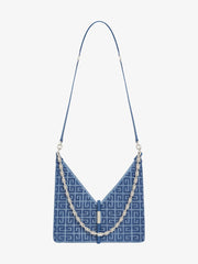 Small Cut Out Bag In 4g Denim With Chain