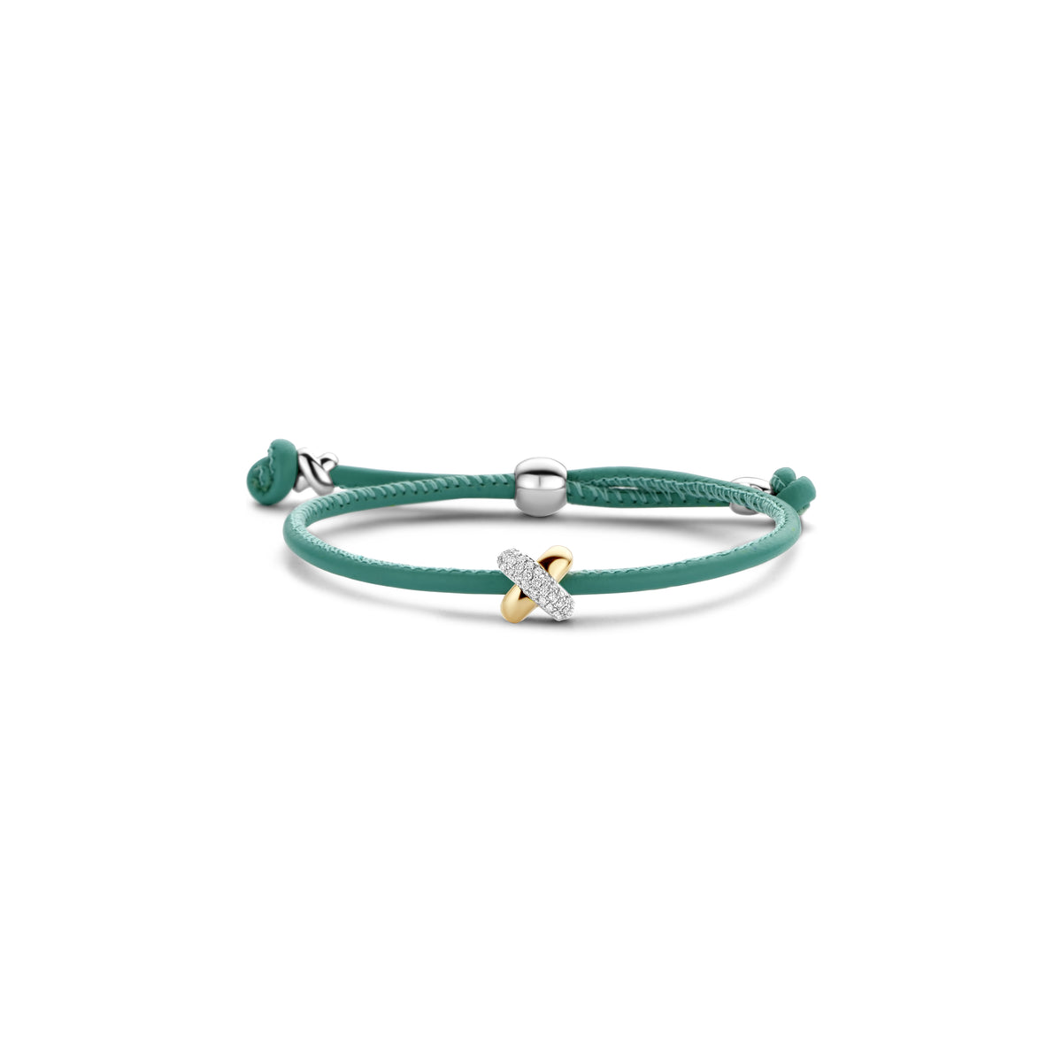 Kisses Sliding Bracelet with Diamond Pavé