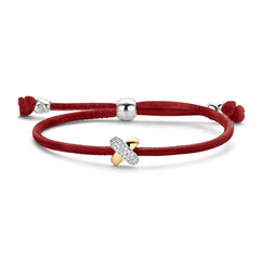 Kisses Sliding Bracelet with Diamond Pavé