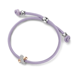 Kisses Sliding Bracelet with Diamond Pavé