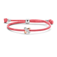 Kisses Sliding Bracelet with Diamond Pavé