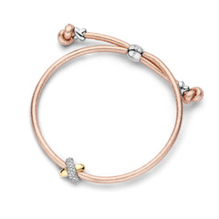 Kisses Sliding Bracelet with Diamond Pavé