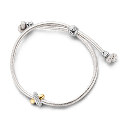 Kisses Sliding Bracelet with Diamond Pavé