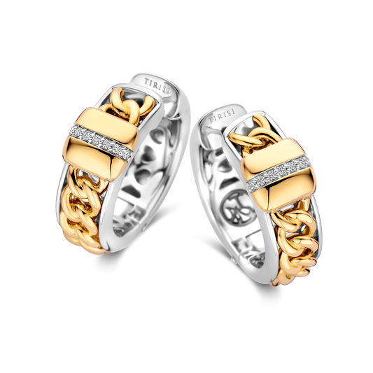 Grumetta Earrings with Diamond Line