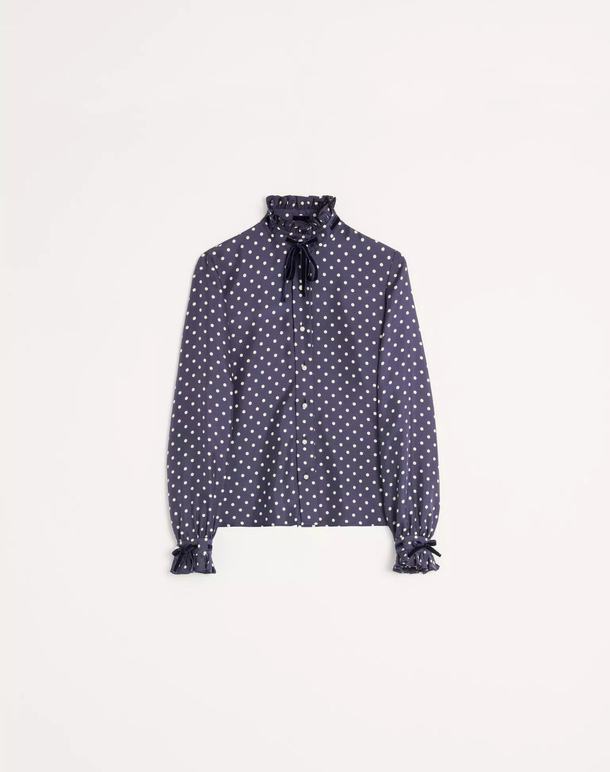 Twill Shirt With Plus De Pois Print