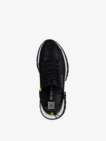 Spectre runner sneakers in perforated leather with zip