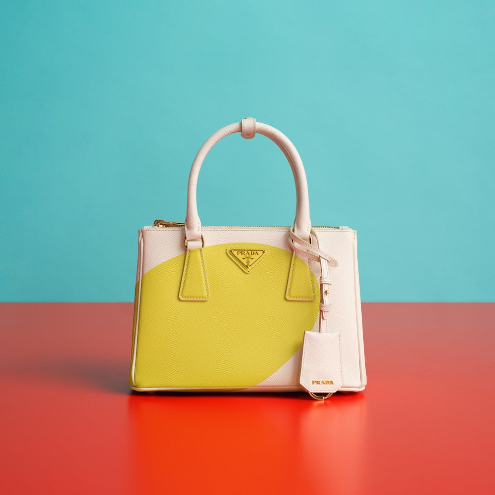 Small Prada Galleria Saffiano Special Edition Bag, Women, Aquamarine/jade Green