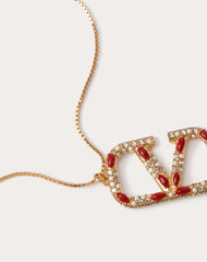 Vlogo Signature Metal, Pearl, Enamel And Swarovski® Crystal Necklace