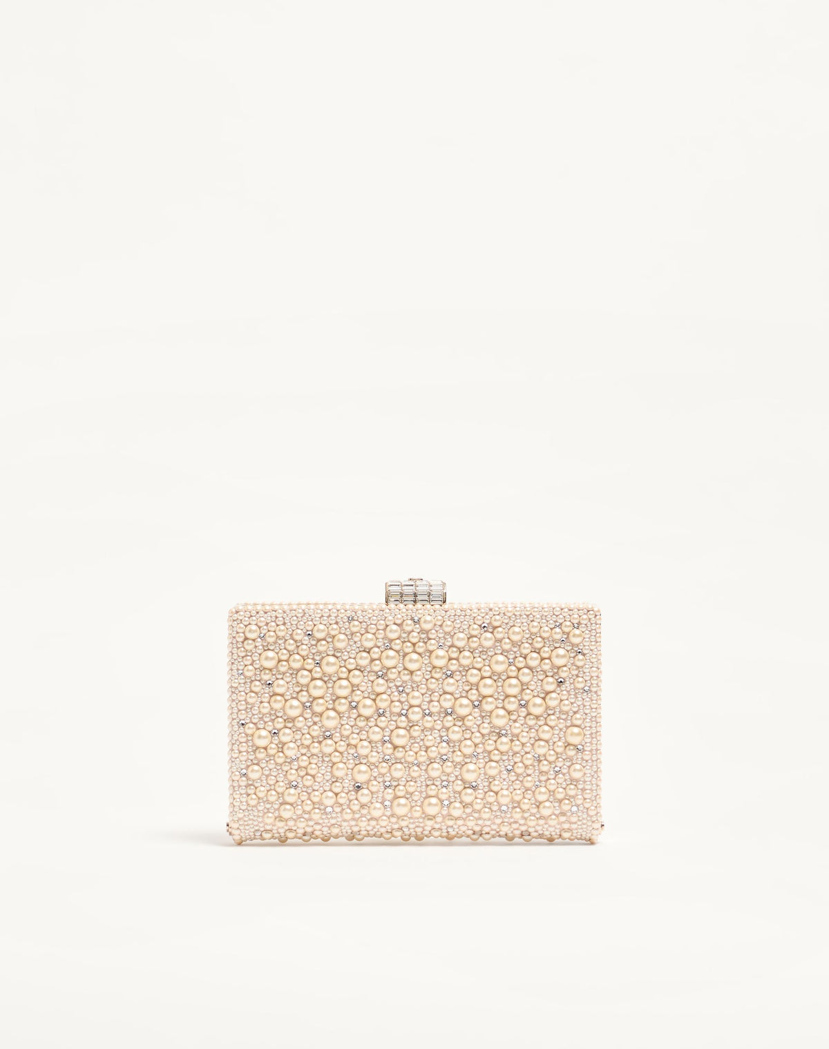 Valentino Garavani Berthe Clutch With Pearls And Rhinestones
