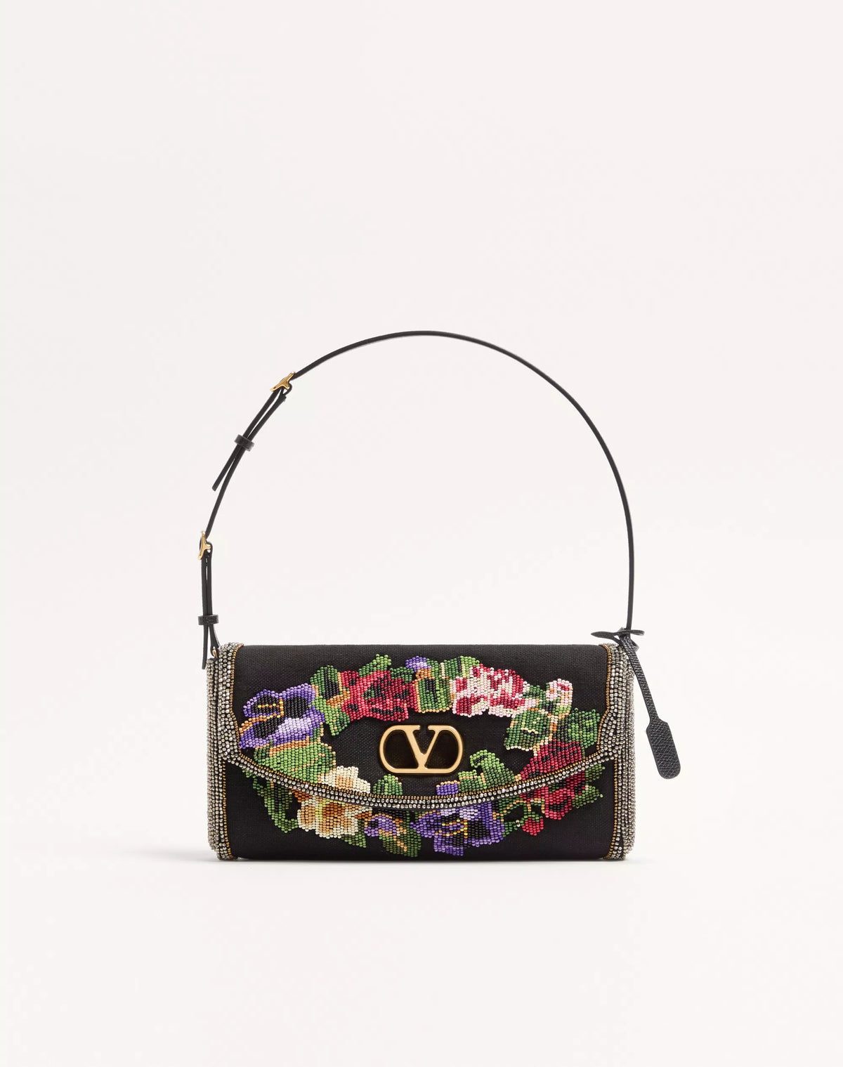 Valentino Garavani Devain Small Embroidered Shoulder Bag