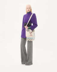 Valentino Garavani Le Chat De La Maison Embroidered Shoulder Bag With Fringes