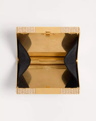 Valentino Garavani Minaumorphe Minaudière In Metal With Swarovski® Crystals And Satin Case