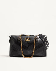 Valentino Garavani Panthea Shoulder Bag In Nappa Leather With Chevron Pattern