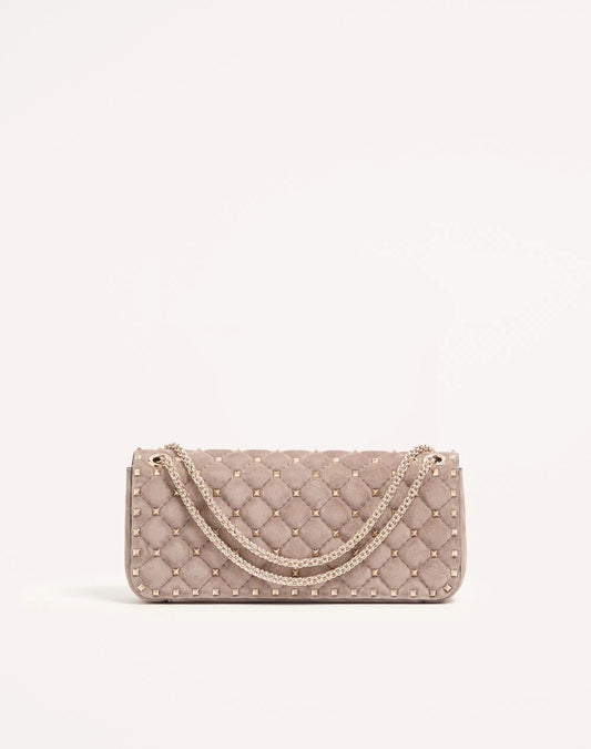 Valentino Garavani Rockstud Spike Medium Suede Shoulder Bag